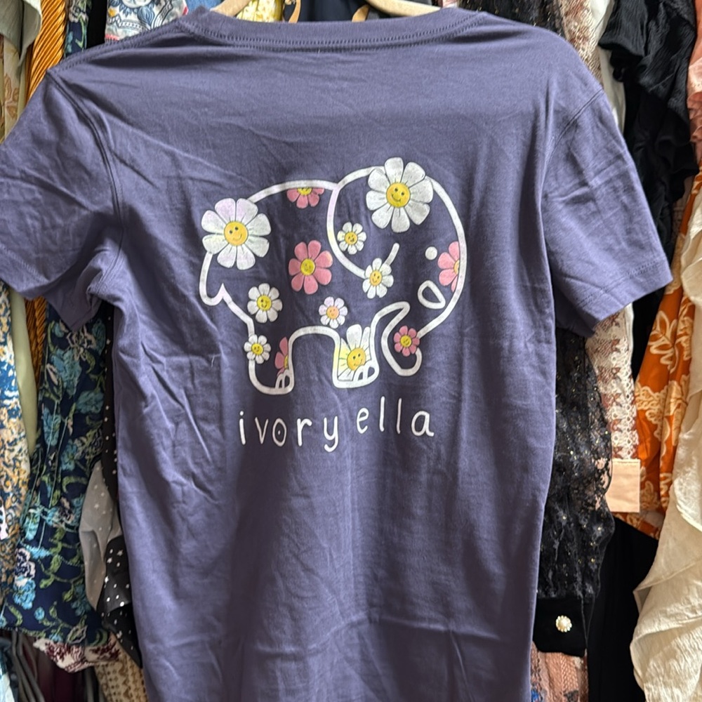 Ivory Ella XS Lavender Tee with Elephant Pocket